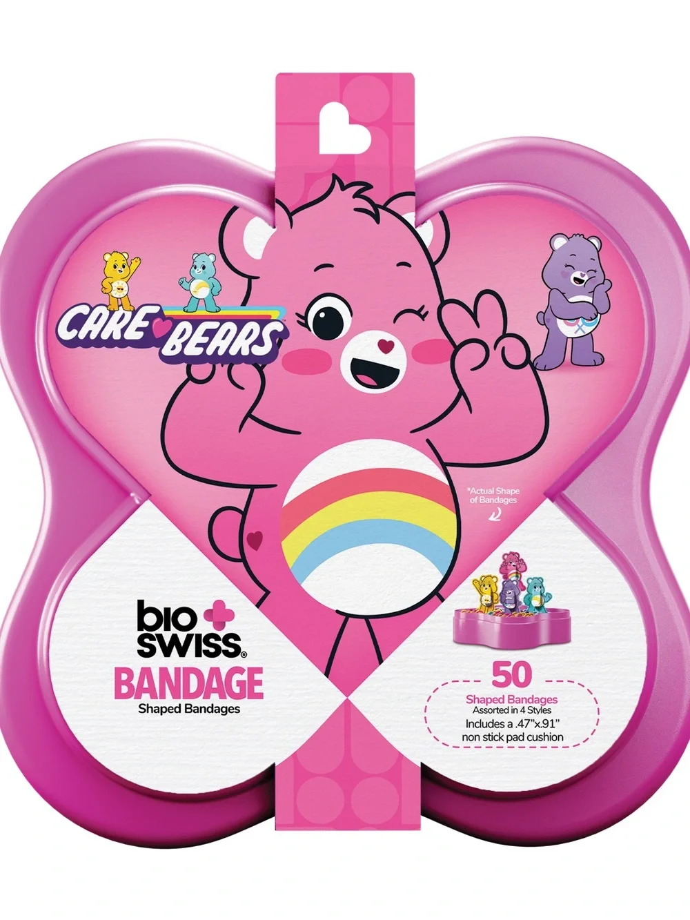 Care Bears 50 Shaped Bandages Assorted